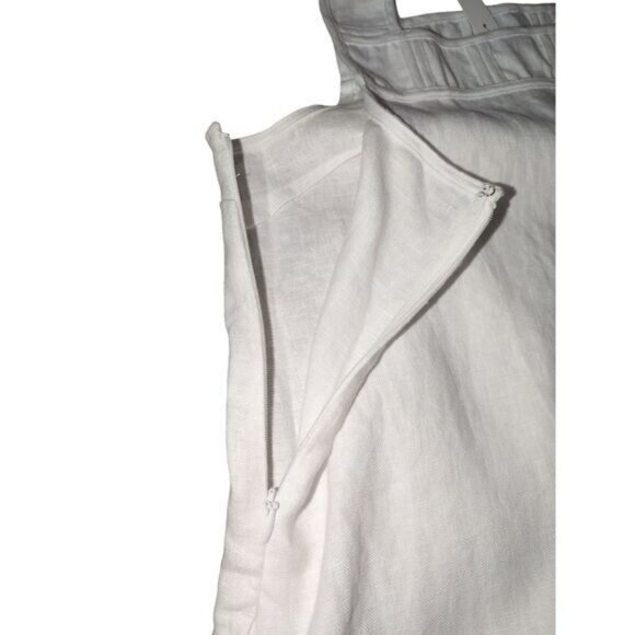 Madewell Womens Linen Embroidered Square Neck Tank Mini Dress Size 2 NWT Cruise - Picture 8 of 10